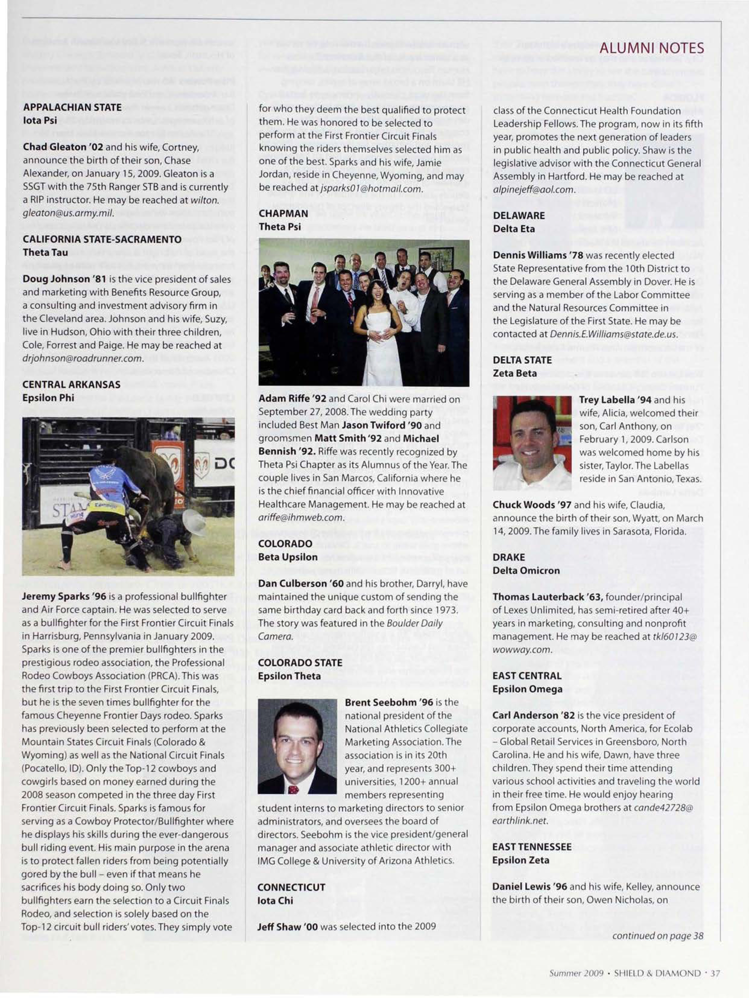 Alumni Notes, Summer 2009